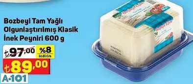 BOZBEYİ TAM YAĞLI OLGUNLAŞTIRILMIŞ KLASİK İNEK PEYNİRİ BOZBEYİ TAM YAĞLI OLGUNLAŞTIRILMIŞ KLASİK İNEK PEYNİRİ